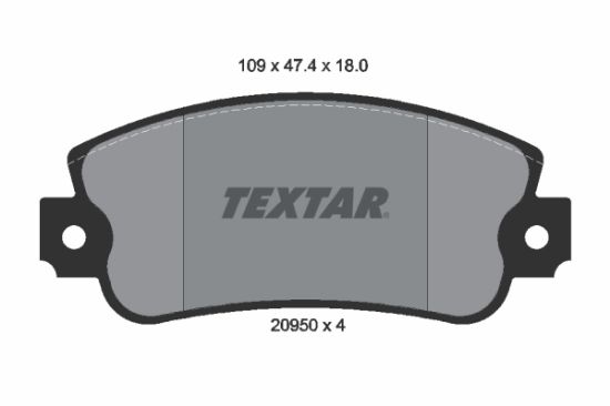 Obrázok Sada brzdových platničiek kotúčovej brzdy TEXTAR  2095005