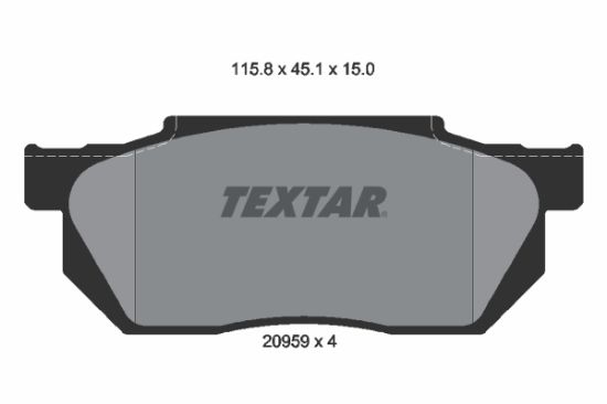 Obrázok Sada brzdových platničiek kotúčovej brzdy TEXTAR  2095901