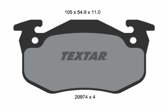 Obrázok Sada brzdových platničiek kotúčovej brzdy TEXTAR  2097401