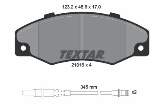 Obrázok Sada brzdových platničiek kotúčovej brzdy TEXTAR  2101602