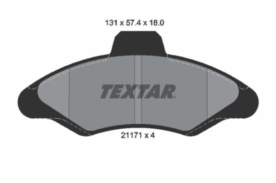 Obrázok Sada brzdových platničiek kotúčovej brzdy TEXTAR  2117105