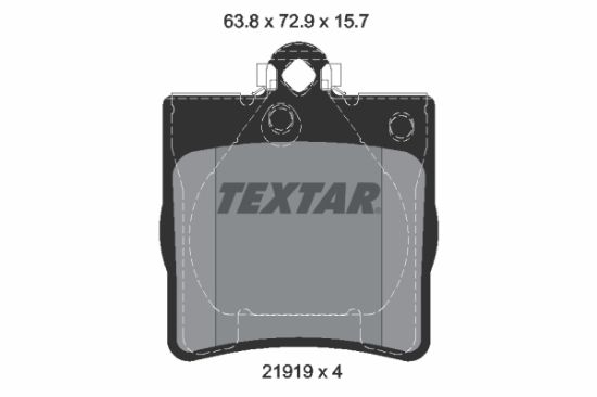Obrázok Sada brzdových platničiek kotúčovej brzdy TEXTAR Q+ 2191903