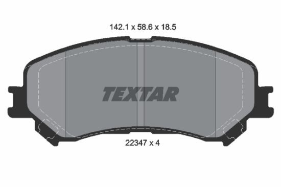 Obrázok Sada brzdových platničiek kotúčovej brzdy TEXTAR Q+ 2234701