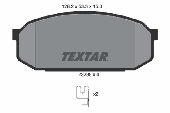 Obrázok Sada brzdových platničiek kotúčovej brzdy TEXTAR  2329501