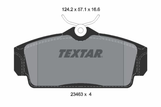 Obrázok Sada brzdových platničiek kotúčovej brzdy TEXTAR Q+ 2346302