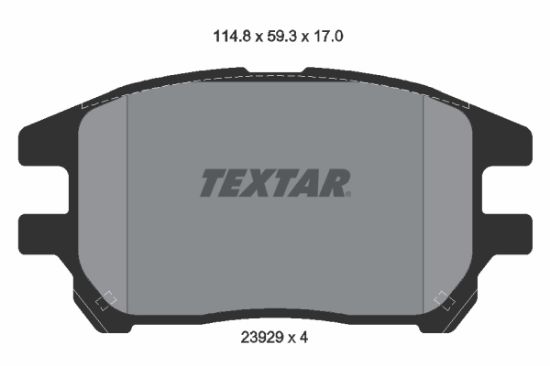 Obrázok Sada brzdových platničiek kotúčovej brzdy TEXTAR  2392901