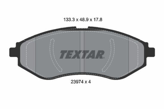 Obrázok Sada brzdových platničiek kotúčovej brzdy TEXTAR Q+ 2397401