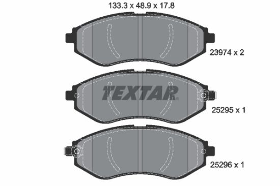 Obrázok Sada brzdových platničiek kotúčovej brzdy TEXTAR Q+ 2397406
