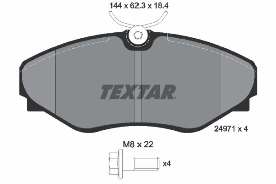 Obrázok Sada brzdových platničiek kotúčovej brzdy TEXTAR  2497101