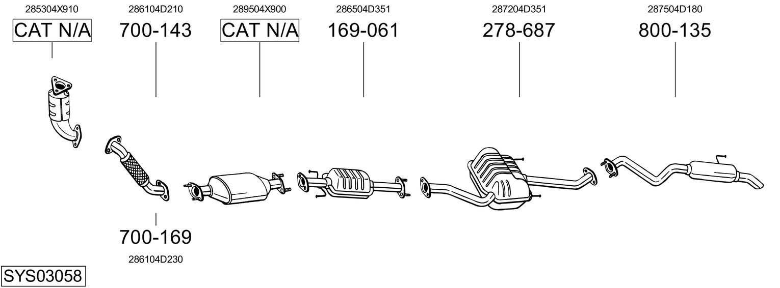 Obrázok Výfukový systém BOSAL  SYS03058