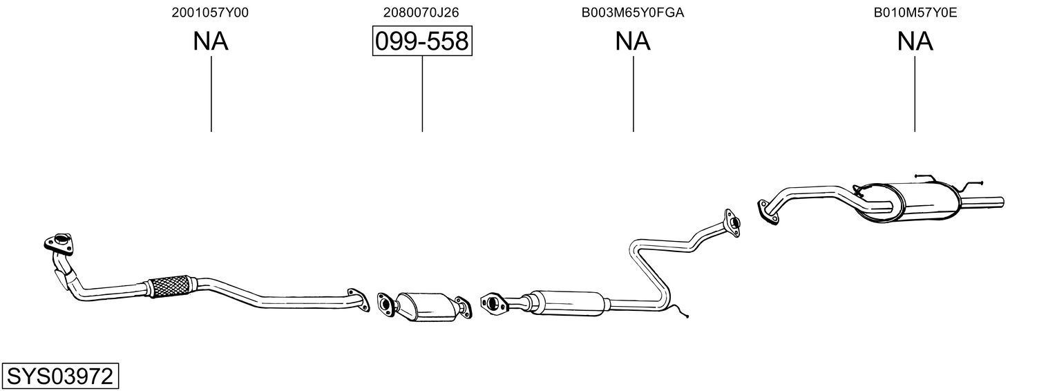 Obrázok Výfukový systém BOSAL  SYS03972