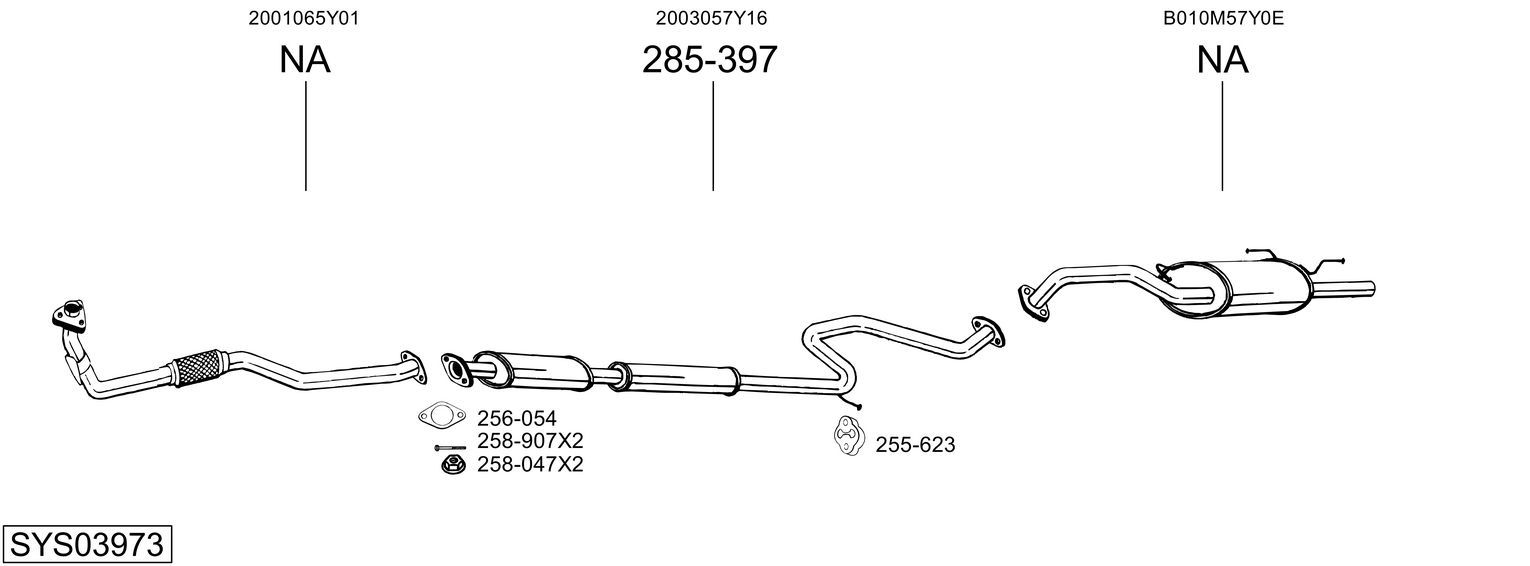 Obrázok Výfukový systém BOSAL  SYS03973