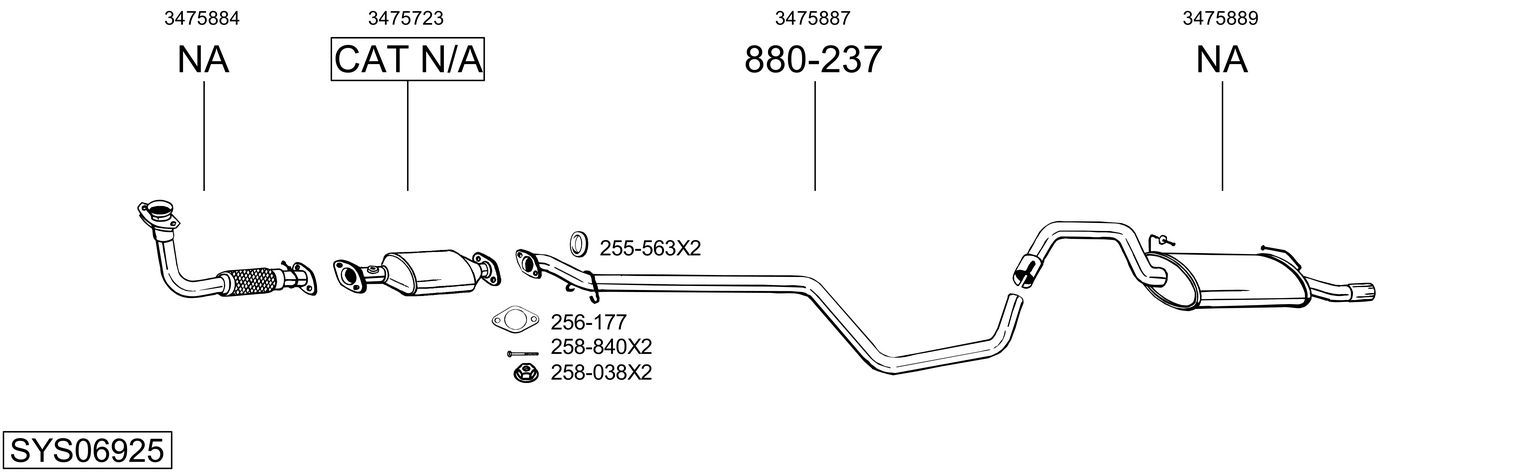Obrázok Výfukový systém BOSAL  SYS06925