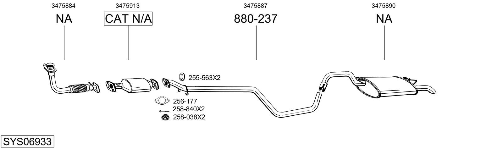 Obrázok Výfukový systém BOSAL  SYS06933