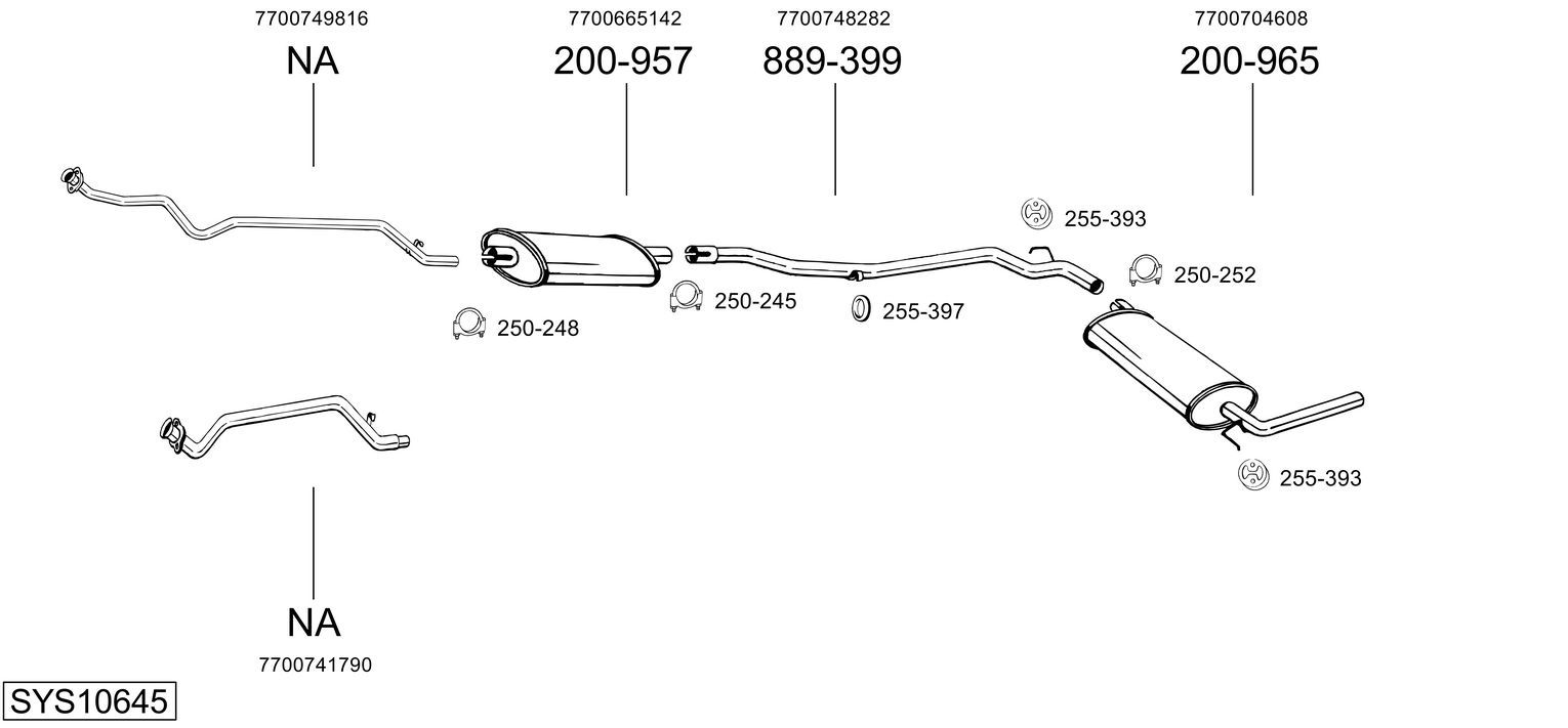 Obrázok Výfukový systém BOSAL  SYS10645