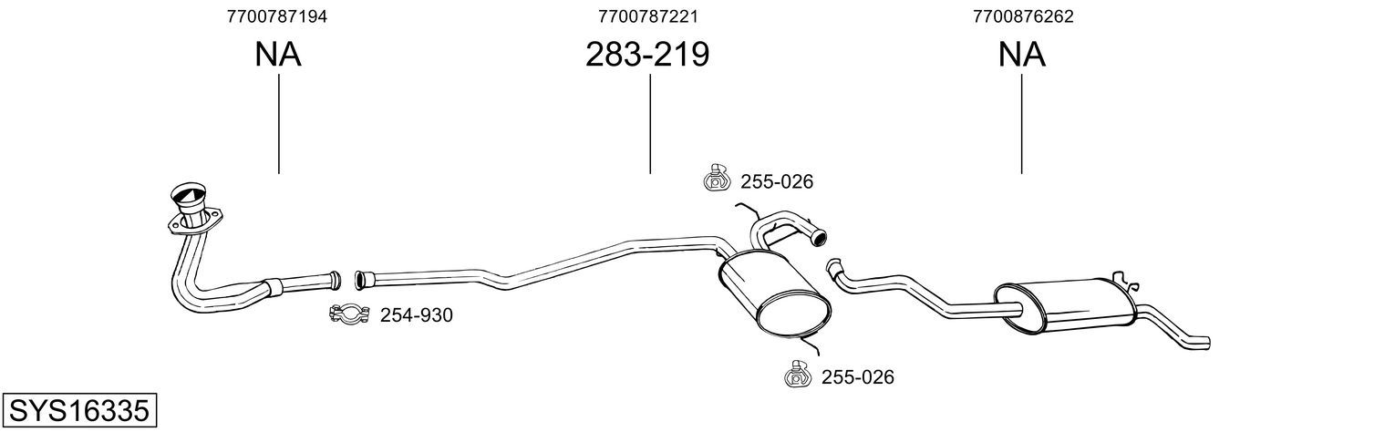 Obrázok Výfukový systém BOSAL  SYS16335