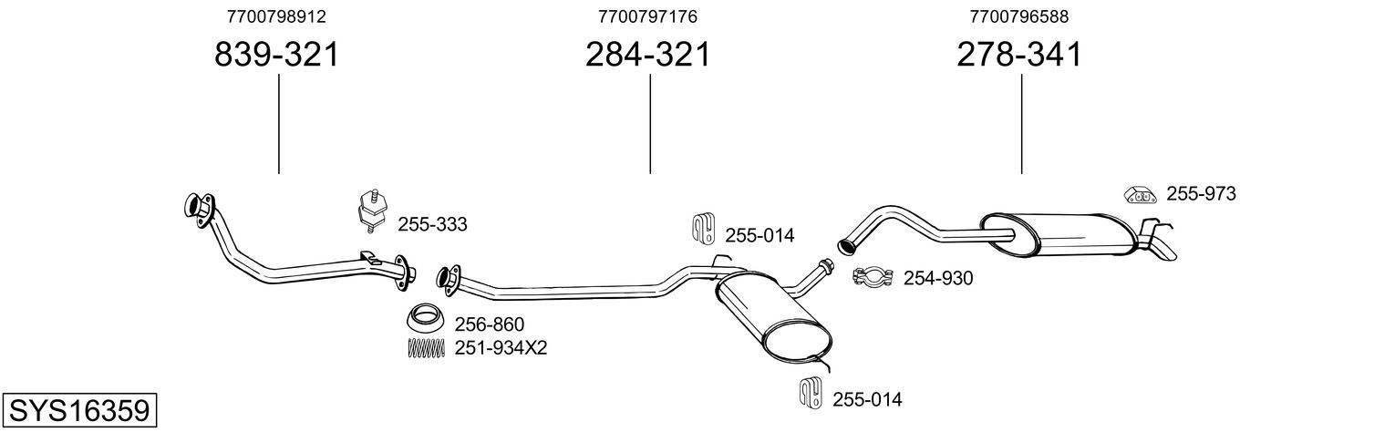Obrázok Výfukový systém BOSAL  SYS16359