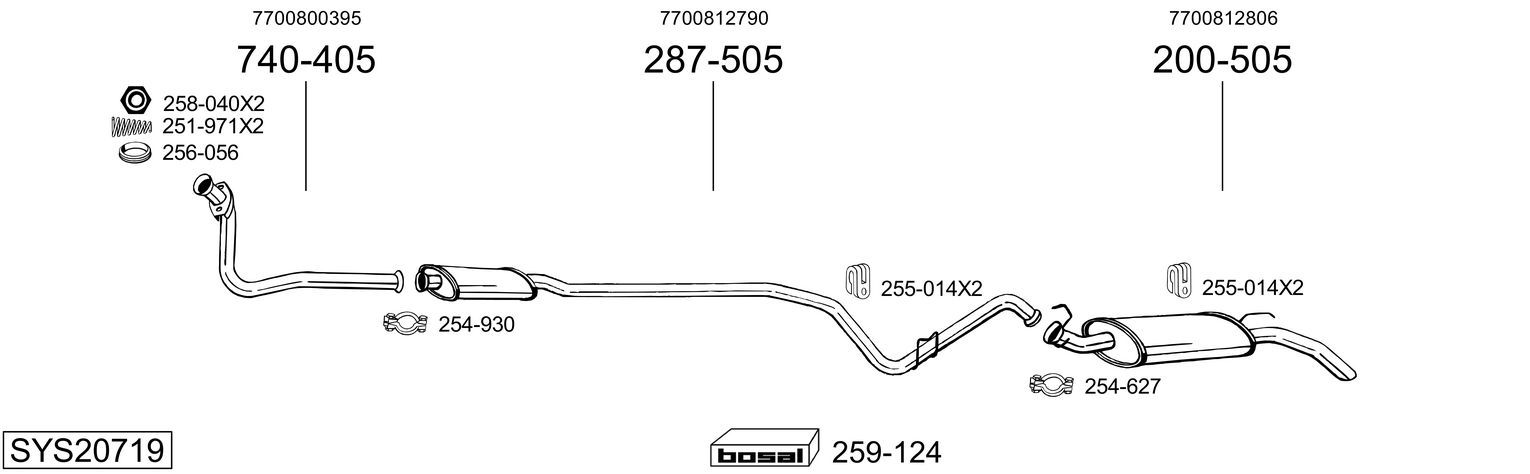 Obrázok Výfukový systém BOSAL  SYS20719