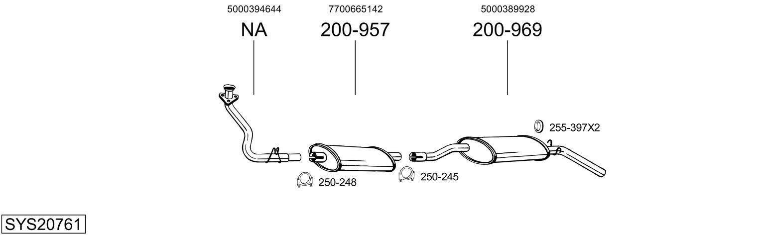 Obrázok Výfukový systém BOSAL  SYS20761