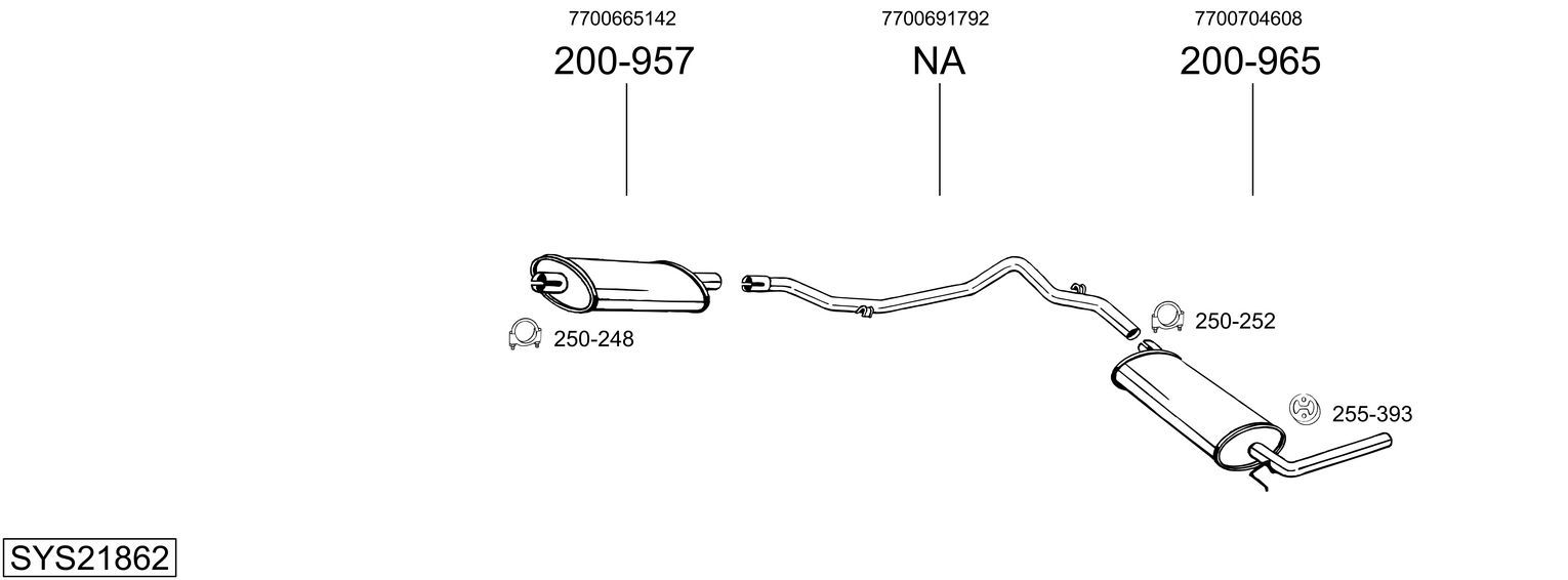 Obrázok Výfukový systém BOSAL  SYS21862