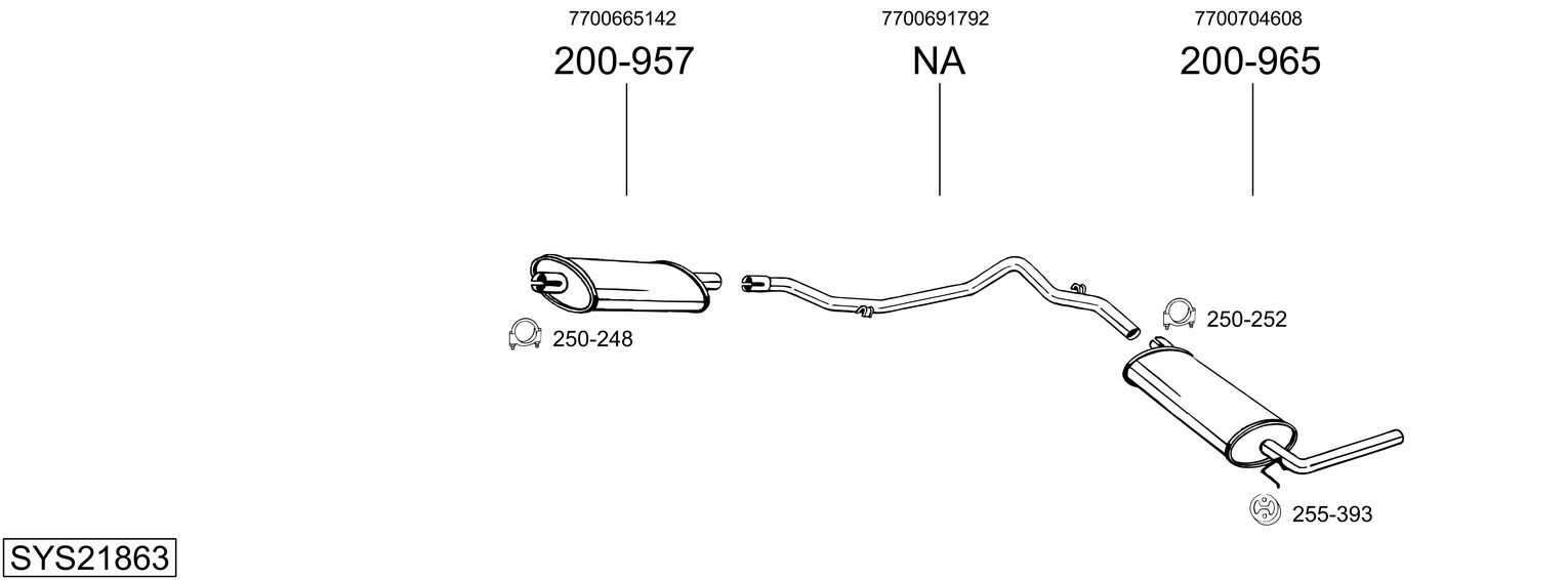Obrázok Výfukový systém BOSAL  SYS21863