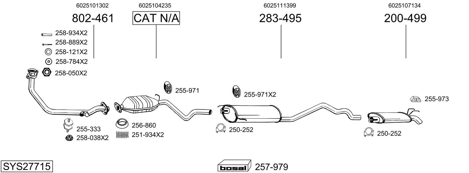 Obrázok Výfukový systém BOSAL  SYS27715