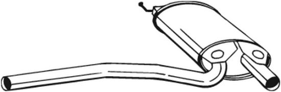 Obrázok Stredný tlmič výfuku BOSAL  105563