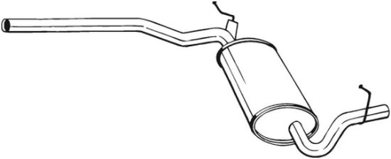 Obrázok Stredný tlmič výfuku BOSAL  282363