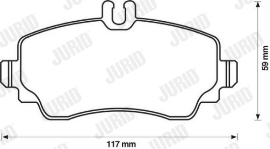 Obrázok Sada brzdových platničiek kotúčovej brzdy JURID  571945J