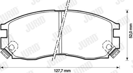 Obrázok Sada brzdových platničiek kotúčovej brzdy JURID  572381J