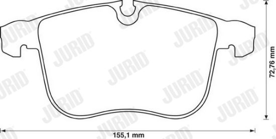 Obrázok Sada brzdových platničiek kotúčovej brzdy JURID Jurid White Low Dust 573090JC