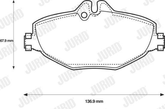 Obrázok Sada brzdových platničiek kotúčovej brzdy JURID Jurid White Low Dust 573091JC