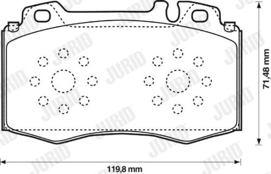 Obrázok Sada brzdových platničiek kotúčovej brzdy JURID Jurid White Low Dust 573092JC
