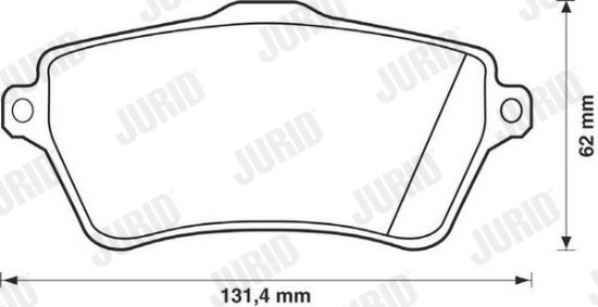 Obrázok Sada brzdových platničiek kotúčovej brzdy JURID Jurid White Low Dust 573102JC