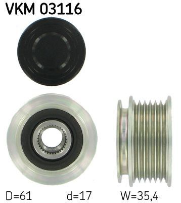 Obrázok Voľnobeżka alternátora SKF  VKM03116