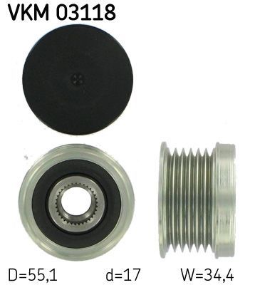 Obrázok Voľnobeżka alternátora SKF  VKM03118