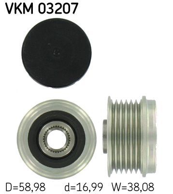 Obrázok Voľnobeżka alternátora SKF  VKM03207
