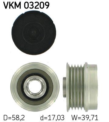 Obrázok Voľnobeżka alternátora SKF  VKM03209