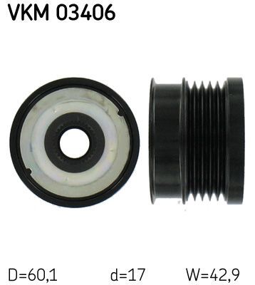Obrázok Voľnobeżka alternátora SKF  VKM03406