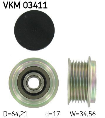 Obrázok Voľnobeżka alternátora SKF  VKM03411