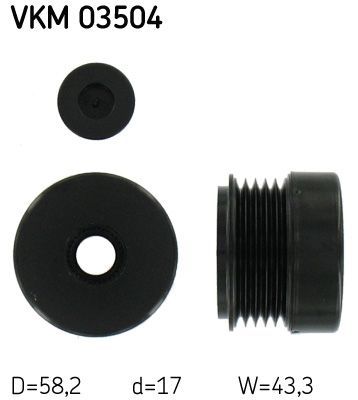 Obrázok Voľnobeżka alternátora SKF  VKM03504