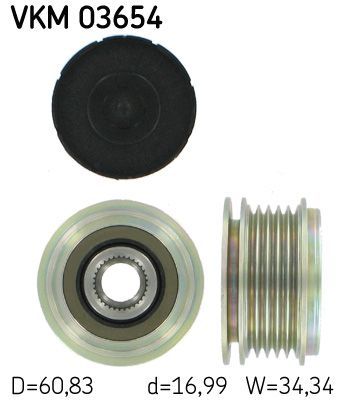 Obrázok Voľnobeżka alternátora SKF  VKM03654
