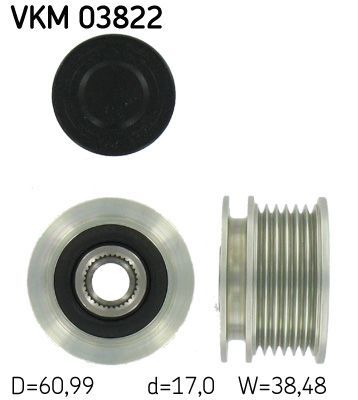 Obrázok Voľnobeżka alternátora SKF  VKM03822
