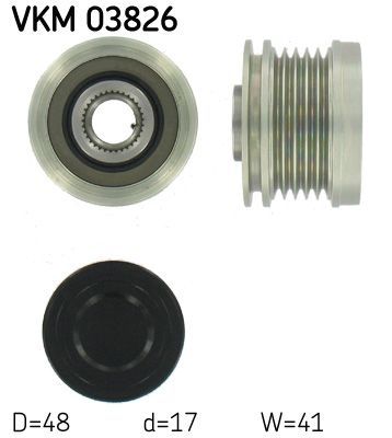 Obrázok Voľnobeżka alternátora SKF  VKM03826
