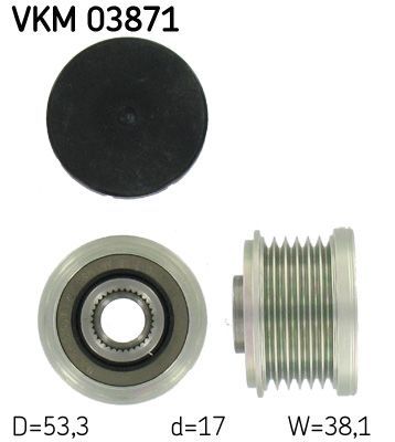 Obrázok Voľnobeżka alternátora SKF  VKM03871