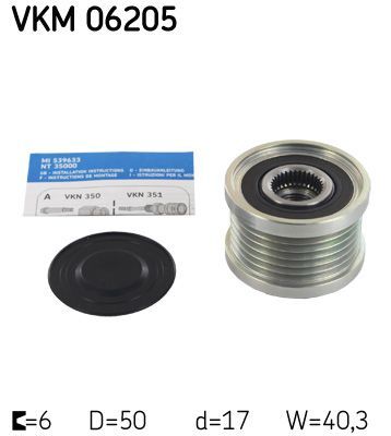 Obrázok Voľnobeżka alternátora SKF  VKM06205