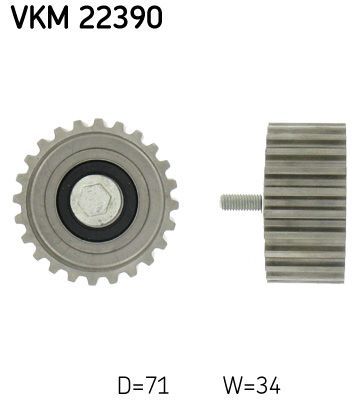 Obrázok Obehová/vodiaca kladka ozubeného remeňa SKF  VKM22390