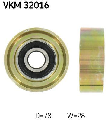 Obrázok Vratná/vodiaca kladka rebrovaného klinového remeňa SKF  VKM32016