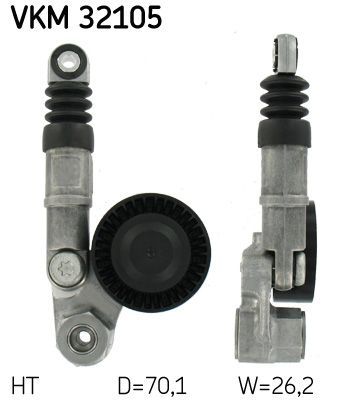 Obrázok Napínacia kladka rebrovaného klinového remeňa SKF  VKM32105