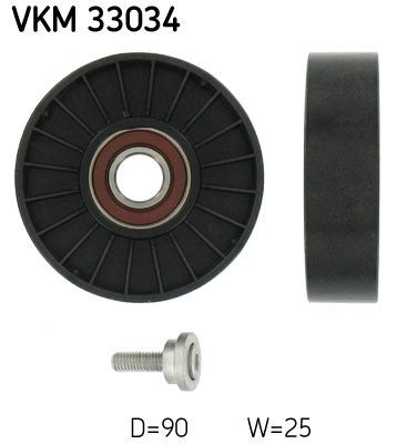Obrázok Vratná/vodiaca kladka rebrovaného klinového remeňa SKF  VKM33034